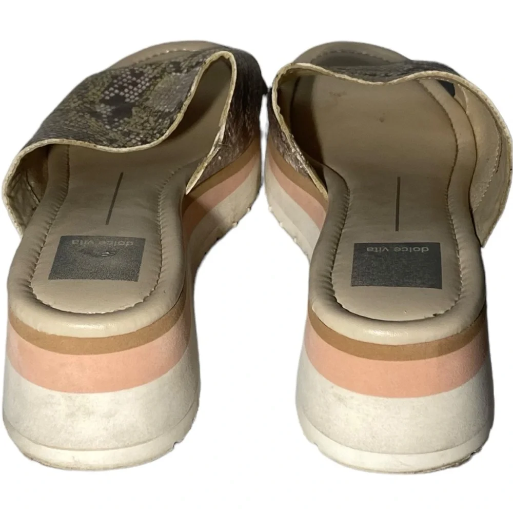 Dolce Vita Women’s‎ Size 8 Milo Wedge Sandals Snake Print Colorblock